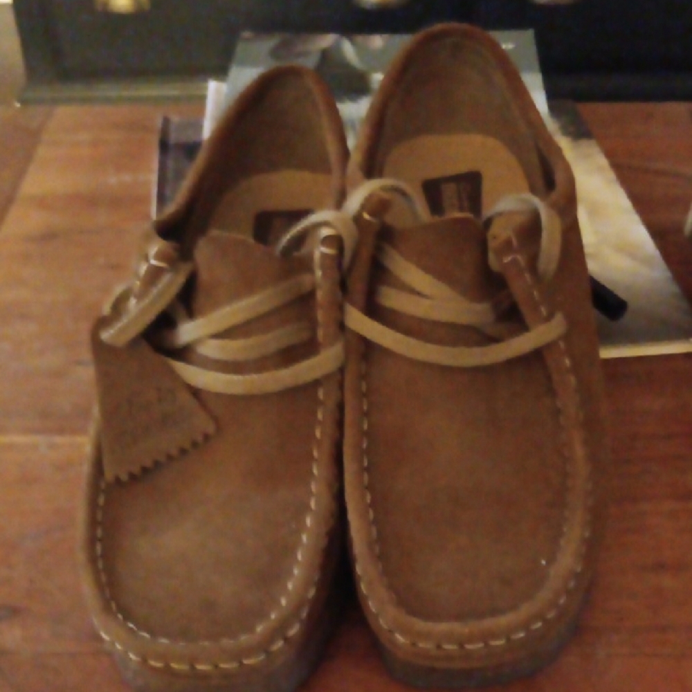 Clarks Brown Suede Loafers Size 9. Great condition like new.